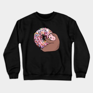 Sloth lover and sweet donuts Crewneck Sweatshirt